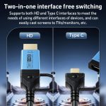 YCE-V292 2-in-1-Adapterkabel Typ C auf Typ C und HDMI 2.0 – Bild 5