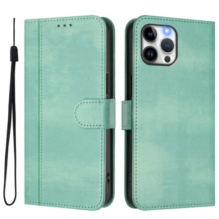 Line Splicing Buckle Retro Leather Phone Case, For iPhone 12 Pro Max, For iPhone 12 mini, For iPhone 11 Pro Max – Bild 2