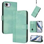 Line Splicing Buckle Retro Leather Phone Case, For iPhone 16e, For iPhone 16 Pro Max, For iPhone 16 Pro