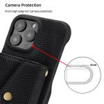 Litchi Texture Horizontal Card Bag Holder Phone Case with Long Lanyard, For iPhone 16 Pro Max, For iPhone 16 Pro, For iPhone 16 Plus, For iPhone 16 – Bild 3
