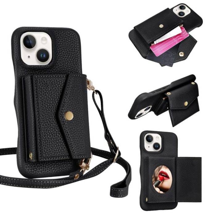 EDA007882211A.jpg Litchi Texture Horizontal Card Bag Holder Phone Case with Long Lanyard, For iPhone 14 Plus, For iPhone 14 / 13, For iPhone 14 Pro, For iPhone 14 Pro Max – Bild 1