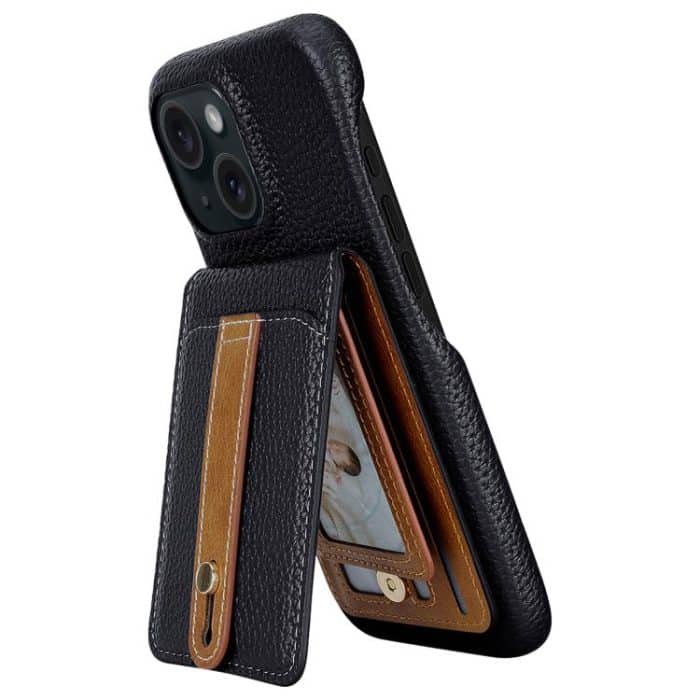 Litchi Texture Leather Ring Card Bag Holder Phone Case, For iPhone 14 Plus, For iPhone 14 / 13, For iPhone 14 Pro, For iPhone 14 Pro Max – Bild 1