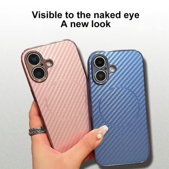 Plating Carbon Fiber MagSafe Full Coverage Phone Case, For iPhone 15 Pro Max, For iPhone 15 Pro, For iPhone 15 Plus, For iPhone 15 – Bild 3