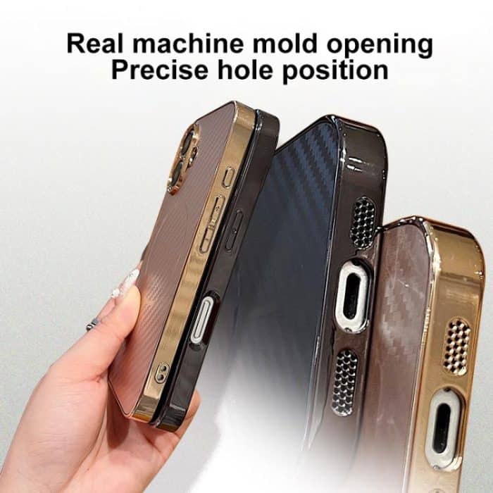 Plating Carbon Fiber MagSafe Full Coverage Phone Case, For iPhone 15 Pro Max, For iPhone 15 Pro, For iPhone 15 Plus, For iPhone 15 – Bild 4