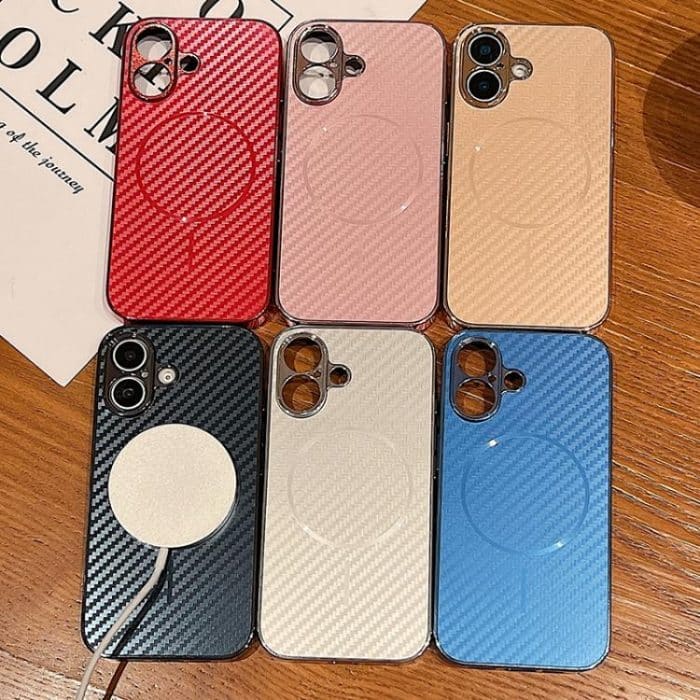 Plating Carbon Fiber MagSafe Full Coverage Phone Case, For iPhone 15 Pro Max, For iPhone 15 Pro, For iPhone 15 Plus, For iPhone 15 – Bild 6