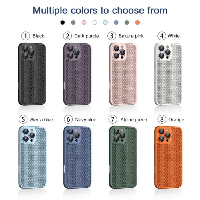 Cooling Skin Feel PC Phone Case with Lens Film, For iPhone 16 Pro Max, For iPhone 16 Pro, For iPhone 16 Plus – Bild 2