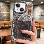 Denim Leather Pocket Design Phone Case, For iPhone 14 Plus, For iPhone 14 / 13, For iPhone 14 Pro, For iPhone 14 Pro Max, For iPhone 13 Pro Max, For iPhone 13 Pro, For iPhone 12 / 12 Pro, For iPhone 12 Pro Max