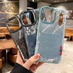 Denim Leather Pocket Design Phone Case, For iPhone 11 – Bild 2