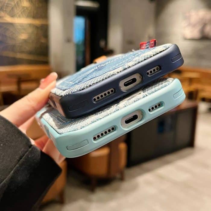 Denim Leather Pocket Design Phone Case, For iPhone 11 – Bild 5