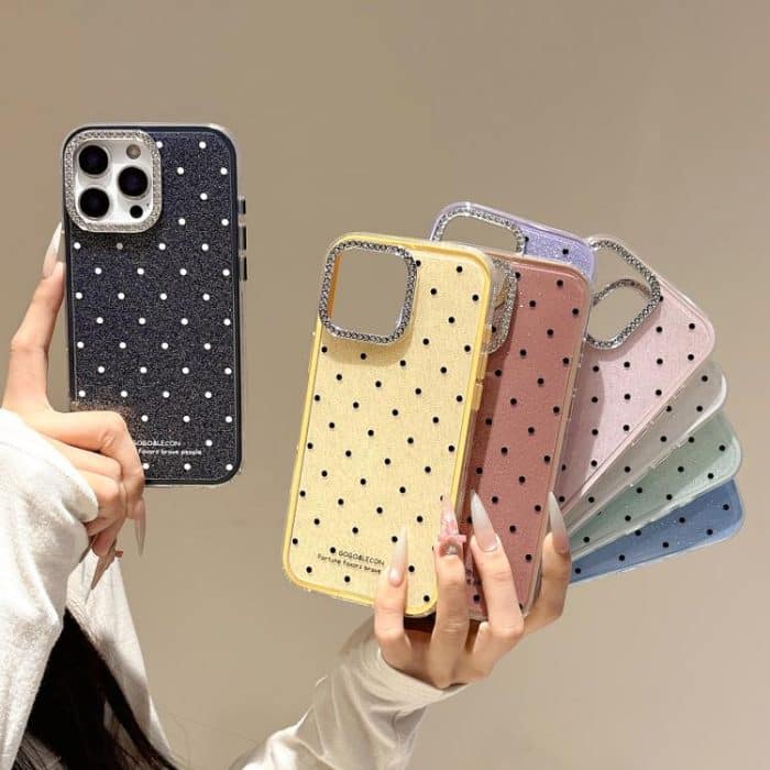 Glitter Powder Dots Pattern Rhinestone Large Hole Phone Case, For iPhone 11 Pro Max, For iPhone 11 – Bild 2