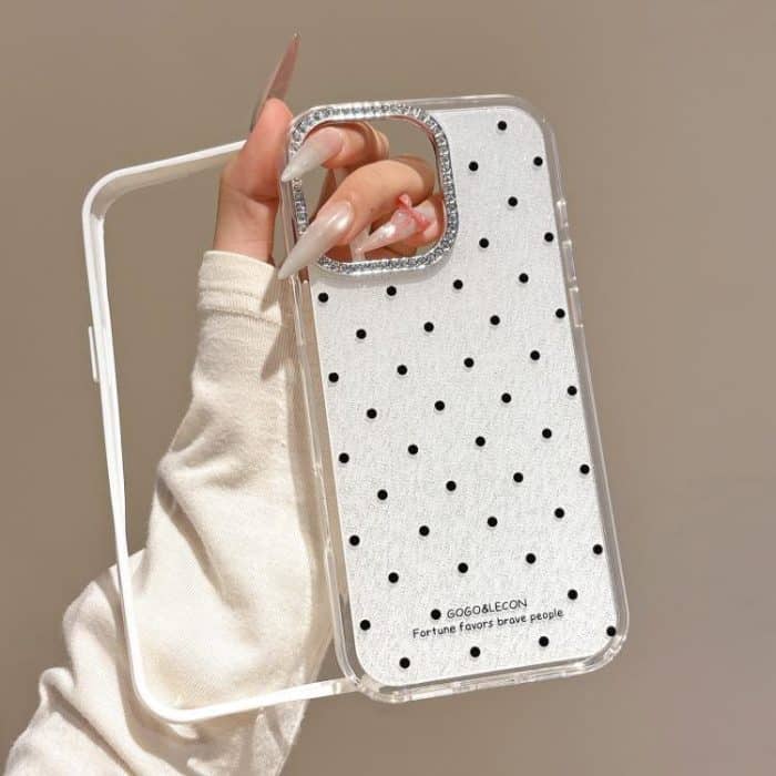 Glitter Powder Dots Pattern Rhinestone Large Hole Phone Case, For iPhone 11 Pro Max, For iPhone 11 – Bild 4