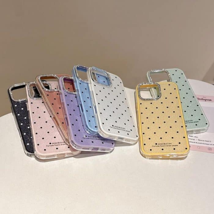 Glitter Powder Dots Pattern Rhinestone Large Hole Phone Case, For iPhone 14 Pro Max, For iPhone 13 Pro Max, For iPhone 13 Pro – Bild 7