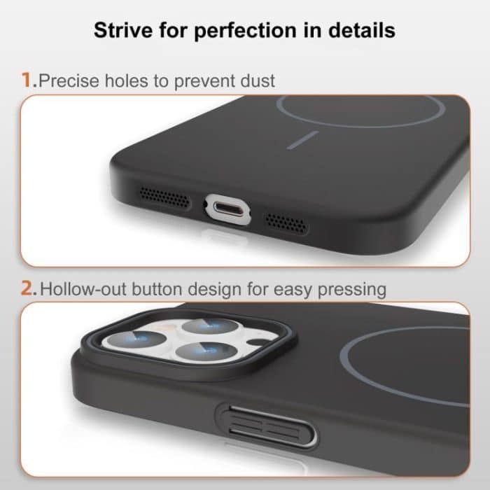 Thin Circle PC Injection MagSafe Phone Case, For iPhone 16e, For iPhone 16 Pro Max, For iPhone 16 Pro – Bild 3