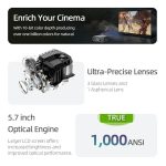 AUN AKEY9S 1080P 1000ANSI Autofocus WIFI Display Smart Projector, US Plug, UK Plug, AU Plug, EU Plug – Bild 3