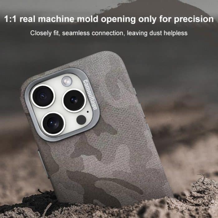 Camouflage Leather Metal Frame MagSafe PC Phone Case, For iPhone 13 Pro Max, For iPhone 13 Pro, For iPhone 13, For iPhone 12 / 12 Pro – Bild 5