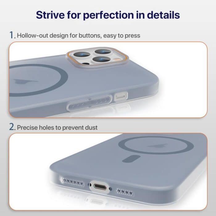 Translucent Frosted Skin PC MagSafe Phone Case, For iPhone 15, For iPhone 14 Plus, For iPhone 14, For iPhone 14 Pro – Bild 7