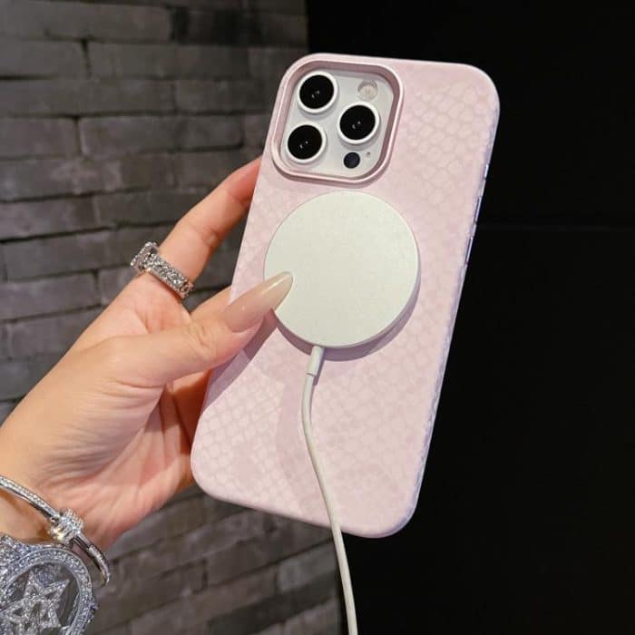 Plain Leather Snake Texture PC MagSafe Phone Case, For iPhone 16 Pro Max, For iPhone 16 Pro, For iPhone 16 Plus, For iPhone 16, For iPhone 15 Pro Max, For iPhone 15 Pro – Bild 2