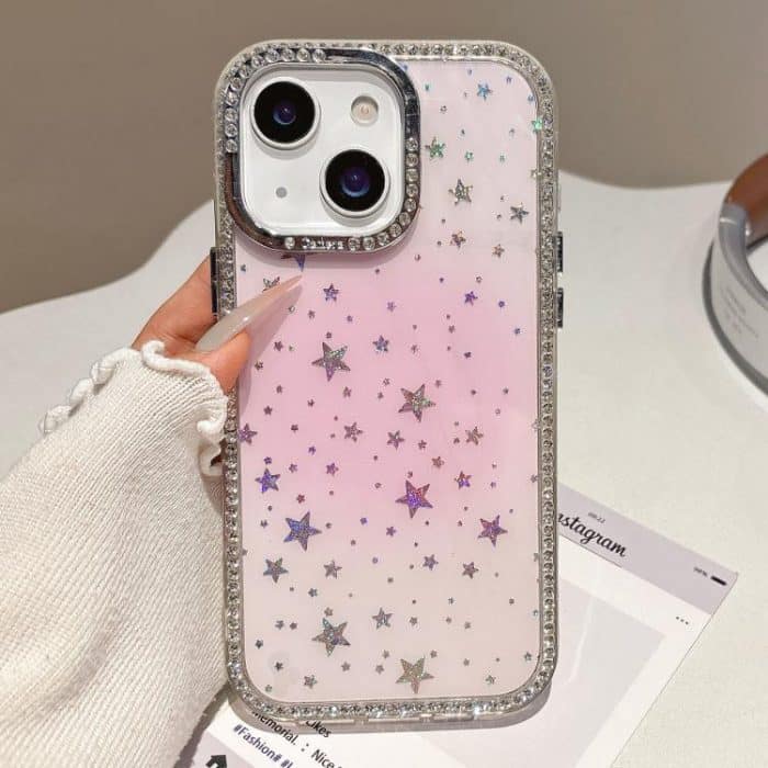 Holographic Starry Pattern TPU Hybrid IMD Full Coverage Phone Case, For iPhone 13 / 14, For iPhone 14 Pro, For iPhone 14 Pro Max, For iPhone 13 Pro Max – Bild 1