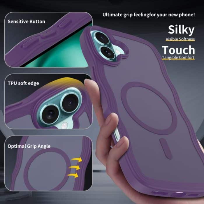 Skin Feel Wave Texture MagSafe Phone Case, For iPhone 16, For iPhone 15 Pro Max, For iPhone 15 Pro, For iPhone 15 Plus – Bild 2