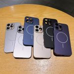 Matte Frosted Fine Circle MagSafe Lens Protection Phone Case, For iPhone 15 Pro, For iPhone 15, For iPhone 14, For iPhone 14 Pro – Bild 2