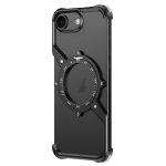 S Shaped 360 Holder Airbag Frameless MagSafe Metal Phone Case, For iPhone 16e, For iPhone 16 Pro Max, For iPhone 16 Pro, For iPhone 16 Plus, For iPhone 16, For iPhone 15 Pro Max, For iPhone 15 Pro, For iPhone 15