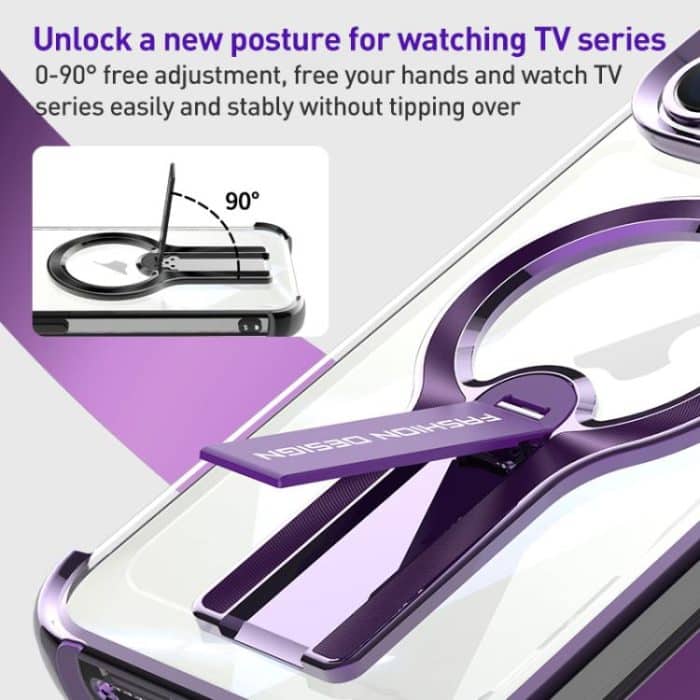 Shockproof Electroplating MagSafe Holder Phone Case, For iPhone 16 Pro Max, For iPhone 16 Pro, For iPhone 16 Plus, For iPhone 16, For iPhone 15 Pro Max, For iPhone 15 Pro – Bild 6