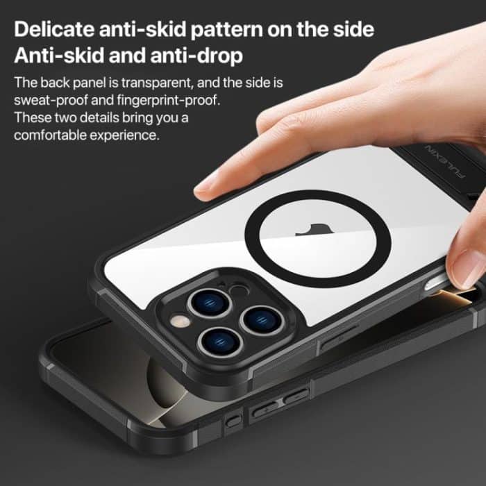 FULEXIN L1 Series Transparent MagSafe Holder Phone Case, For iPhone 16 Pro Max, For iPhone 16 Pro, For iPhone 16, For iPhone 15 Pro Max, For iPhone 15 Pro, For iPhone 15 – Bild 8