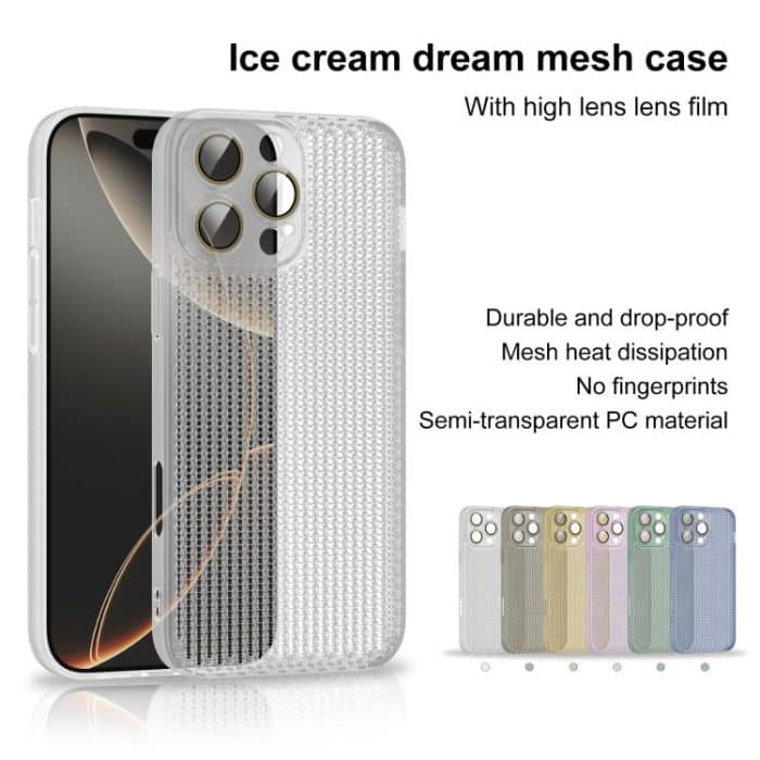 Ice Cream Dream Network Cooling PC Phone Case with Lens Film, For iPhone 16 Pro Max, For iPhone 16 Pro, For iPhone 16 Plus, For iPhone 16 – Bild 2