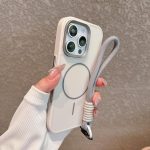 Metal Diamond Texture Lens Frame MagSafe Phone Case with Lanyard, For iPhone 14 Plus, For iPhone 14, For iPhone 14 Pro, For iPhone 14 Pro Max – Bild 3