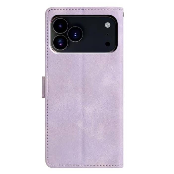 Handyhülle aus geprägtem Leder mit Dreiecken, For iPhone 17 Pro Max, For iPhone 17 Pro, For iPhone 17, For iPhone 17 Air – Bild 3