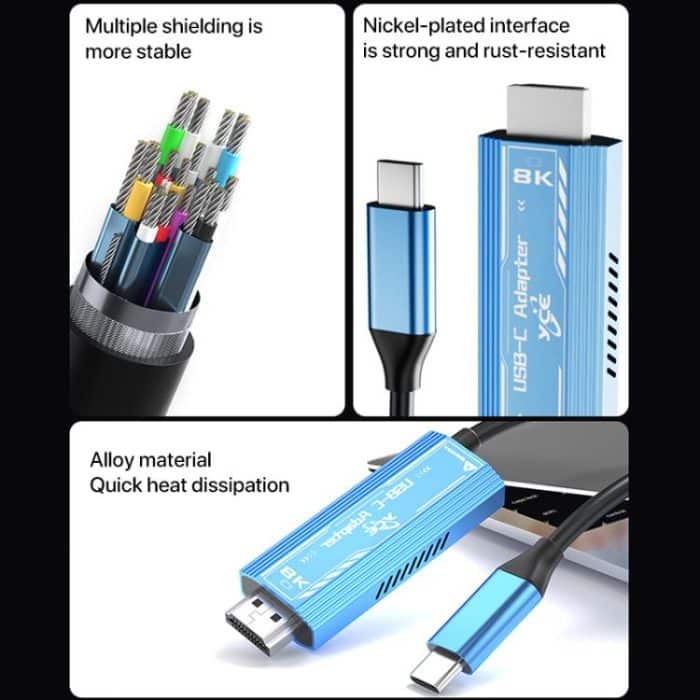 YCE-V286A Type-C to HDMI2.1 8K Adapter Cable, YCE-V286A – Bild 9
