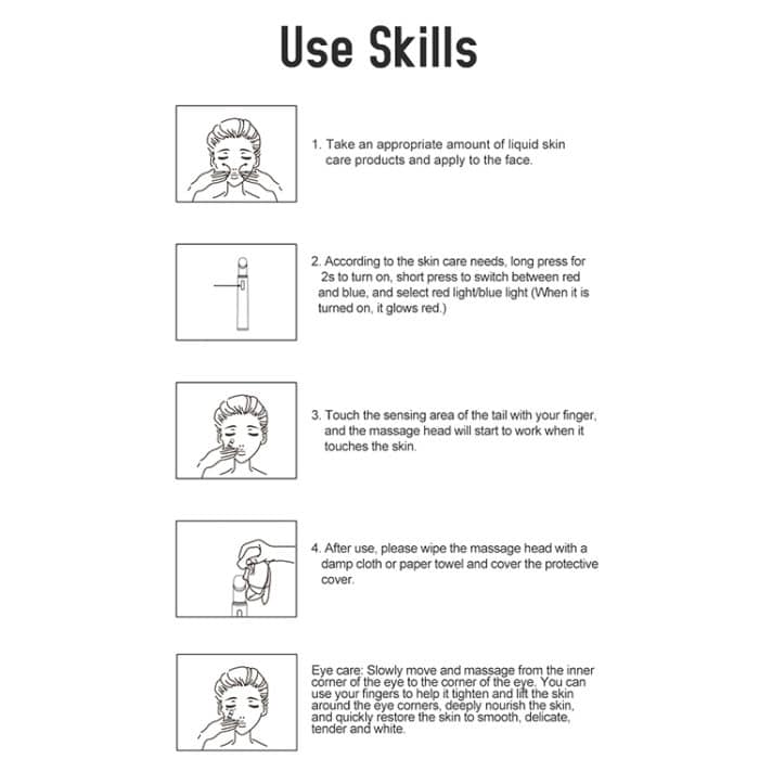 YJK029 3.7V 280mAh Ionenfarbe Licht Eye Beauty Instrument – Bild 10