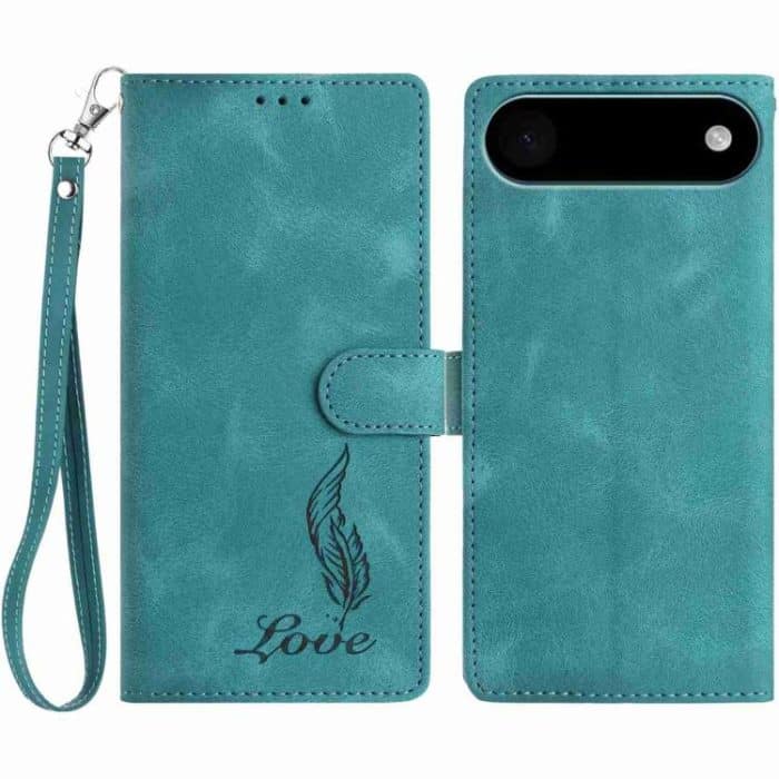 Skin Feel Embossed Feather Leather Phone Case, For iPhone 17 Air, For iPhone 16e, For iPhone 16 Pro Max – Bild 1