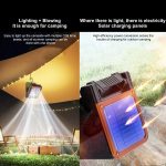 F3 Solar Powered USB Charging Portable Fan Camping Light – Bild 4