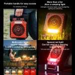 F3 Solar Powered USB Charging Portable Fan Camping Light – Bild 7