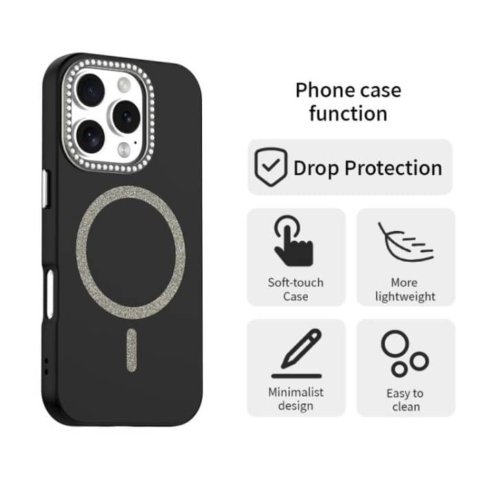 Glitter Rhinestones Series Magsafe PC Hybrid TPU Phone Case, For iPhone 16 Pro Max, For iPhone 16 Pro, For iPhone 16 Plus, For iPhone 16, For iPhone 15 Pro Max, For iPhone 15 Pro – Bild 2