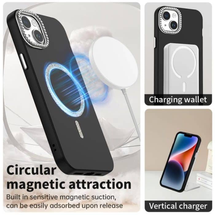 Glitter Rhinestones Series Magsafe PC Hybrid TPU Phone Case, For iPhone 15 Plus, For iPhone 15, For iPhone 14 Plus, For iPhone 14, For iPhone 14 Pro, For iPhone 14 Pro Max – Bild 4