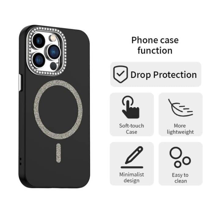 Glitter Rhinestones Series Magsafe PC Hybrid TPU Phone Case, For iPhone 13 Pro Max, For iPhone 13 Pro, For iPhone 13, For iPhone 12, For iPhone 12 Pro Max, For iPhone 12 Pro – Bild 2