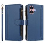 Magnetic Closure 9 Card Slots Zipper Leather Case with Hand Strap, For iPhone 16, For iPhone 15 Pro Max, For iPhone 15 Pro, For iPhone 15 Plus – Bild 2