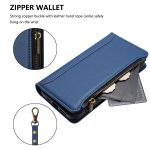 Magnetic Closure 9 Card Slots Zipper Leather Case with Hand Strap, For iPhone 14 Pro Max, For iPhone SE 2022 / 2020 / 8 / 7, For iPhone 13 Pro Max, For iPhone 13 Pro – Bild 5