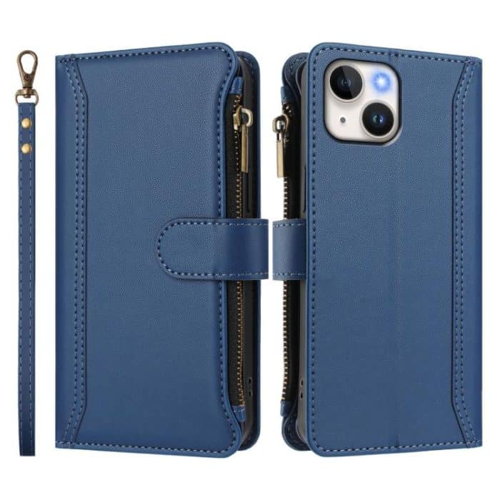 Magnetic Closure 9 Card Slots Zipper Leather Case with Hand Strap, For iPhone 13 mini, For iPhone 12 / 12 Pro, For iPhone 12 Pro Max, For iPhone 12 mini – Bild 2