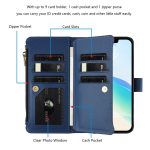 Magnetic Closure 9 Card Slots Zipper Leather Case with Hand Strap, For iPhone 13 mini, For iPhone 12 / 12 Pro, For iPhone 12 Pro Max, For iPhone 12 mini – Bild 3