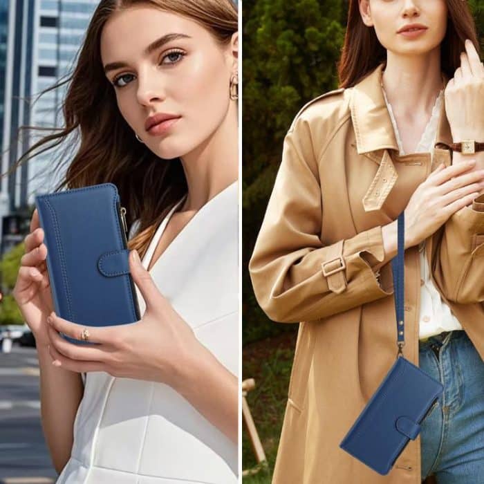 Magnetic Closure 9 Card Slots Zipper Leather Case with Hand Strap, For iPhone 11 Pro Max, For iPhone 11, For iPhone 11 Pro, For iPhone XS / X – Bild 7