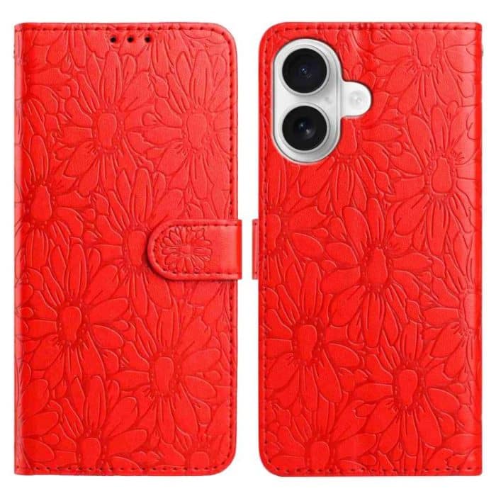 EDA007982104A.jpg Daisy Embossed Leather Phone Case, For iPhone 16, For iPhone 15 Pro Max – Bild 1
