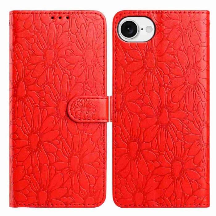 Daisy Embossed Leather Phone Case, For iPhone 16e, For iPhone 16 Pro Max – Bild 1