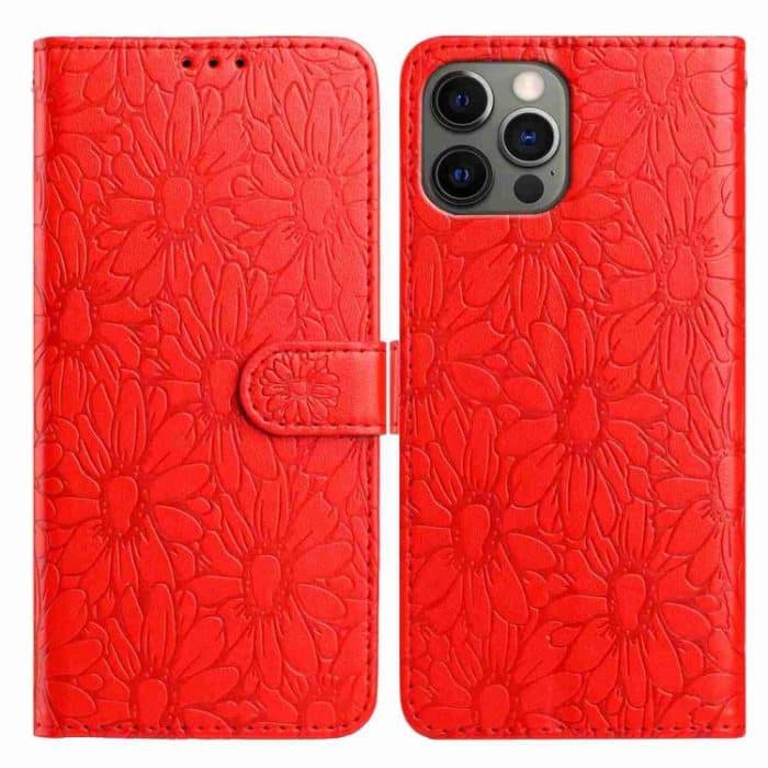 Daisy Embossed Leather Phone Case, For iPhone 12 Pro Max, For iPhone 11 Pro Max – Bild 1