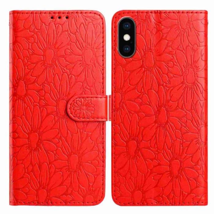 EDA007982126A.jpg Daisy Embossed Leather Phone Case, For iPhone X / XS, For iPhone XR – Bild 1