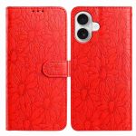 Daisy Embossed Leather Phone Case, For iPhone 17, For iPhone 17 Air