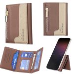 Zipper Leather Horizontal Magnetic Wallet Card Bag Case