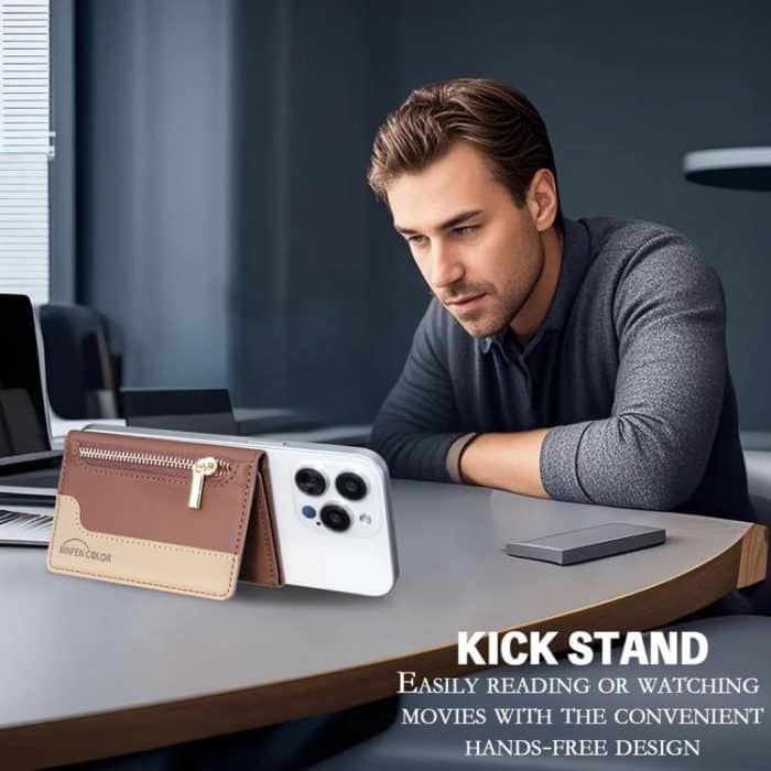 Zipper Leather Horizontal Magnetic Wallet Card Bag Case – Bild 4